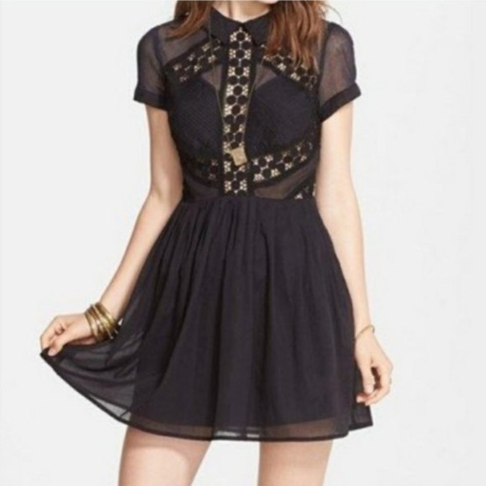 Free People All That Talk Mini Dress